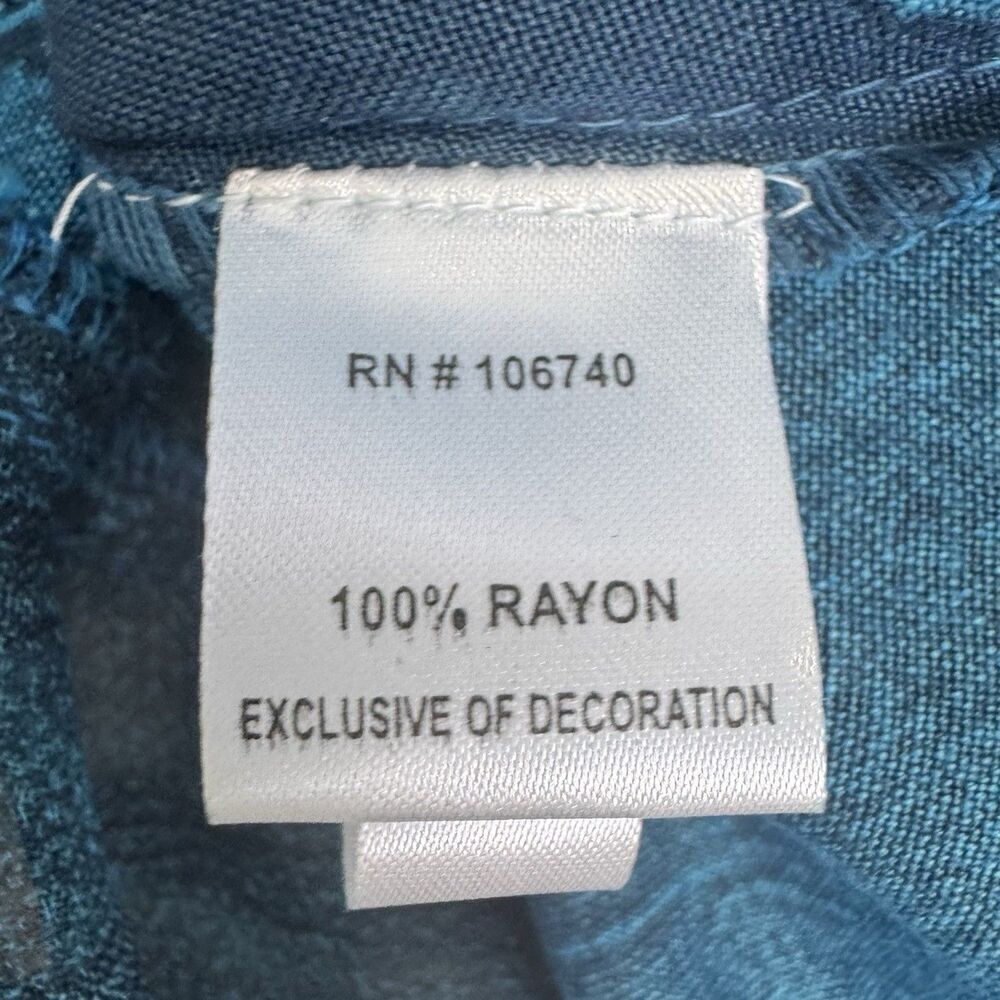 Pyramid Collection Embroidered Renaissance Maxi Dress Size L Blue Bust Tie Goth - Picture 10 of 11